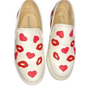 Hearts and Lips Slip on Loafers Womens Size 9.5